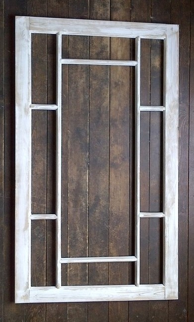 wood frame rectangle 9pane